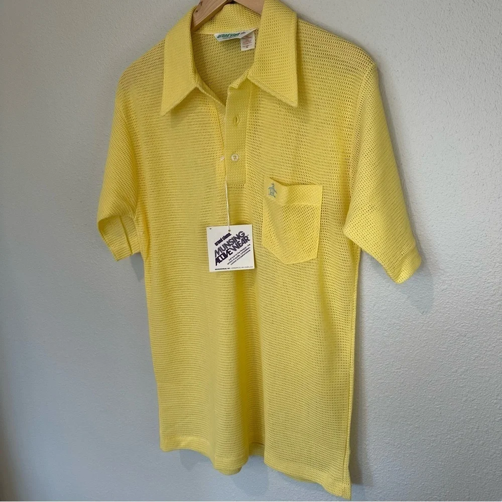**NWT** Munsingwear Grand Slam Vintage Mesh Golf Polo